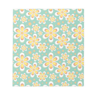 Bloc-note Modèle floral jaune