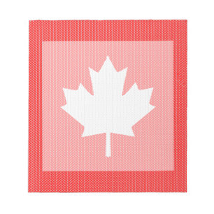 Bloc-note Modèle Knit Maple Leaf Tricot Motif