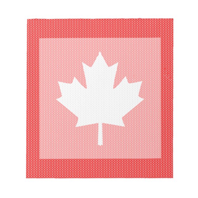 Bloc-note Modèle Knit Maple Leaf Tricot Motif (Devant)