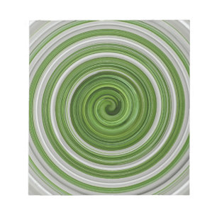 Bloc-note Modèle spiralé vert-blanc