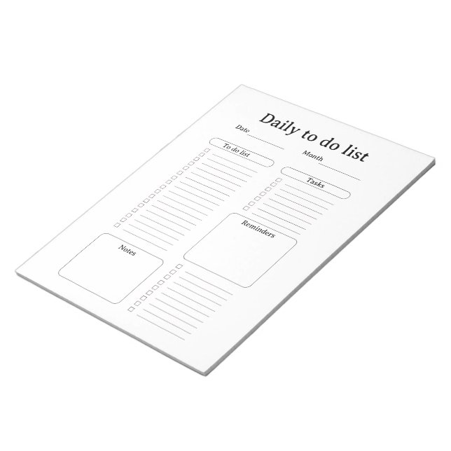Bloc-note Modern Daily To-Do List Notepad (Incliné)