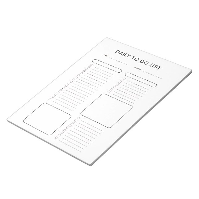 Bloc-note Modern Minimalist Daily To-Do List Notepad (Incliné)