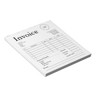 Bloc-note Modern Small Business Invoice Sales Receipt