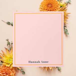 Bloc-note Moderne Chic Tendance Rose & Orange