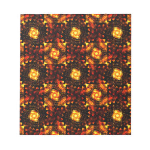 Bloc-note Moderne élégante bohème dorée motif d'art abstrait