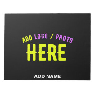 BLOC-NOTE MODERNE ET MODERNE PERSONNALISABLE NOIR VÉRIFIÉ