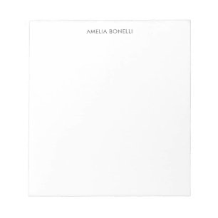 Bloc-note Moderne minimaliste Professionnel Plain Nom simple