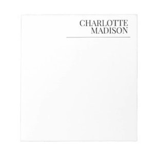 Bloc-note Moderne Simple Blanc Tendance Minimaliste Simple