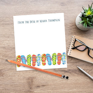 Bloc-note Moderne tendance Stylish Beach Flip Flops été