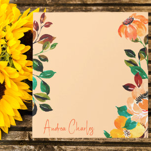 Bloc-note Moderne tendance stylish Joli Floral