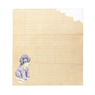 Bloc-note Mon caniche standard a mangé mes devoirs