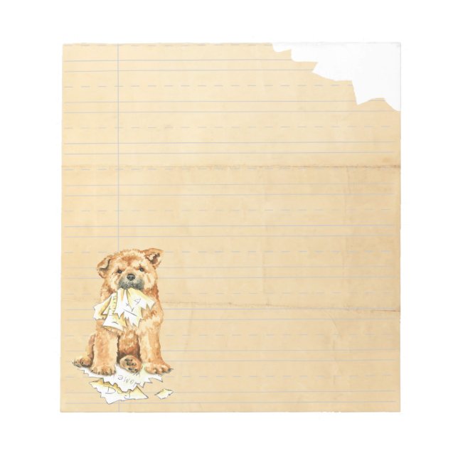Bloc-note Mon Chow Chow A Mangé Mes Devoirs (Devant)