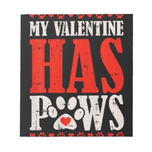 Bloc-note Mon Valentin a des pattes Valentines Jour Drôle Ch