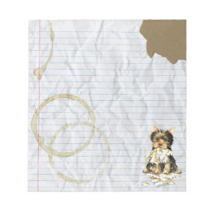 Bloc-note Mon Yorkie a mangé mon plan de cours