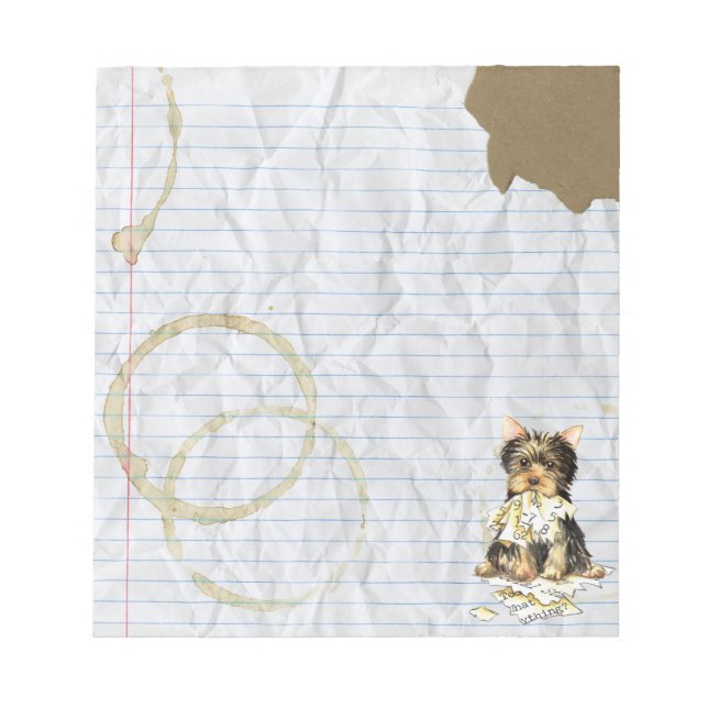 Bloc-note Mon Yorkie a mangé mon plan de leçon (Devant)