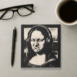 Bloc-note Mona Lisa Bass Face Amateurs de Musique Drôles DJs