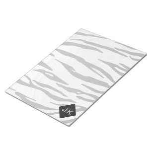 Bloc-note Monogram Tiger Black and White Print