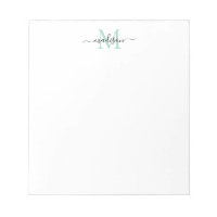 Monogramme chic moderne Monogramme Menthe Vert Tur