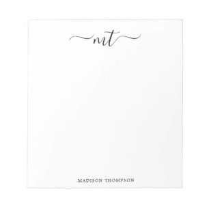 Bloc-note Monogramme Chic noir