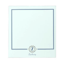 Monogramme classique initial dans les cadres Nom p