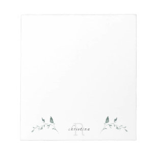 Bloc-note Monogramme de feuillage simple