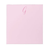 Monogramme de lettre initiale rose clair chic uni