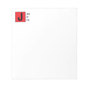 Bloc-note Monogramme de nom professionnel élégant moderne