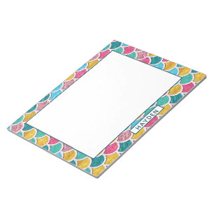 Bloc-note Monogramme de sirène de couleur mignonne