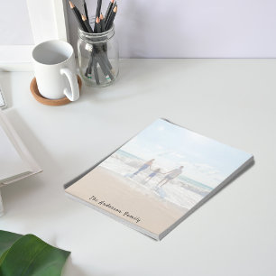 Bloc-note monogramme des vacances d'été en famille