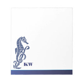 Bloc-note Monogramme du Cheval de mer de plage