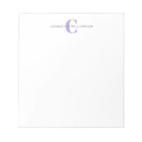 Monogramme et nom personnalisés simples en lavande