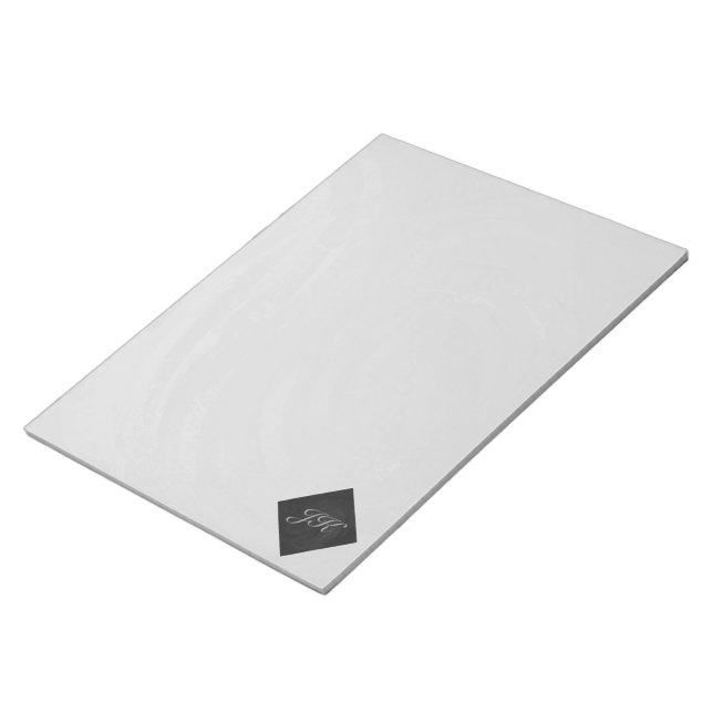 Bloc-note Monogramme gris ardoise (Incliné)