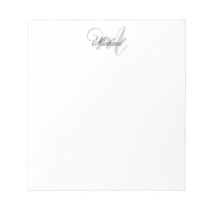 Bloc-note Monogramme Minimaliste Simple Moderne