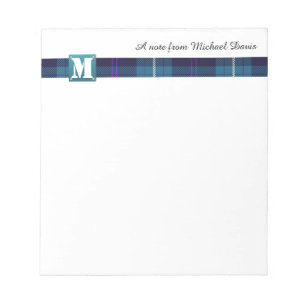 Bloc-note Monogramme moderne Nom de script professionnel Tar