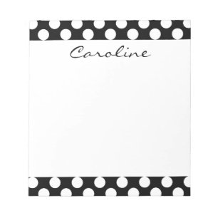 Bloc-note Monogramme Noir Blanc tendance Motif de pochette a