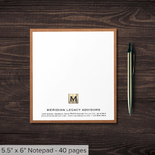 Bloc-note Monogramme professionnel