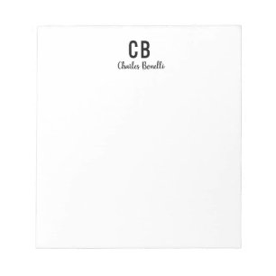 Bloc-note Monogramme professionnel minimaliste minimaliste m