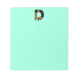 Bloc-note monogramme rétro - D