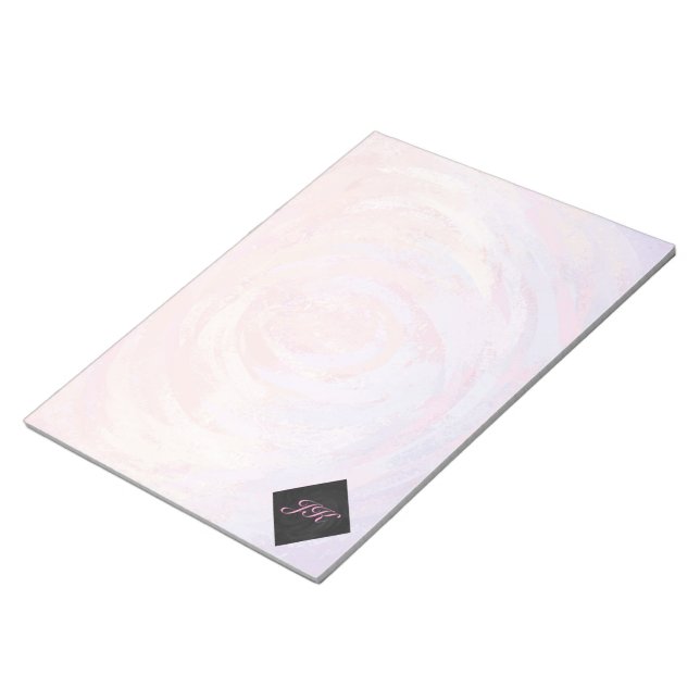 Bloc-note Monogramme rose et noir (Incliné)