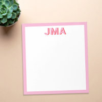 Monogramme rose simple