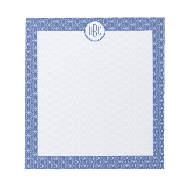 Bloc-note Monogramme roues motif (Devant)