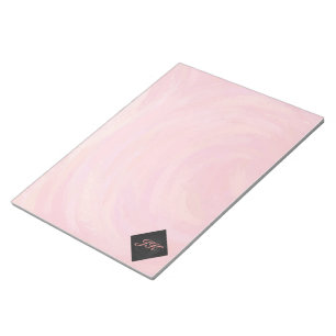Bloc-note Monogramme saumon Swirl