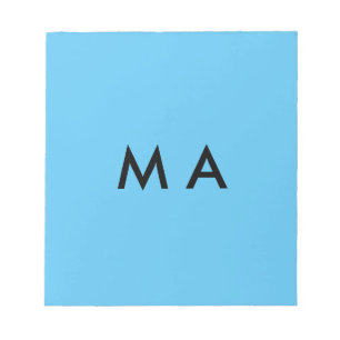 Bloc-note Monogramme simple ajoutez votre lettre de nom homm