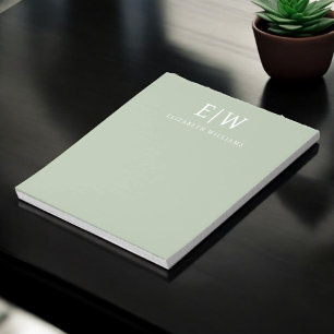 Bloc-note Monogramme Simple Élégant Minimaliste Professionne