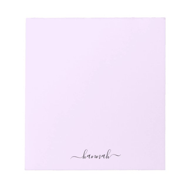 Bloc-note Monogramme violet de fille Script moderne personna (Devant)