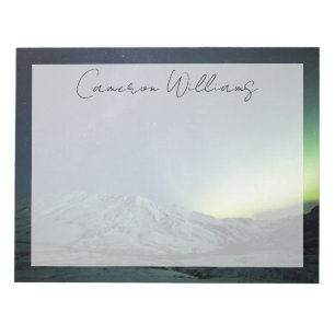 Bloc-note Montagnes Aurora Borealis & Milky Way Alaska