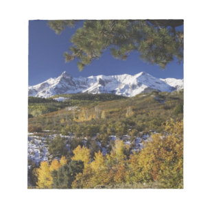 Bloc-note Montagnes San Juan et arbres d'Aspen en couleur de