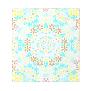 Bloc-note Mosaïque Abstraite kaléidoscopique fleurs florales