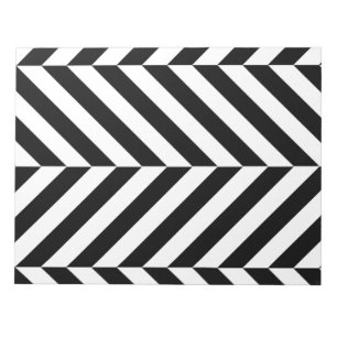 Bloc-note Motif à rayures noir et blanc