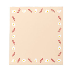 Bloc-note Motif alimentaire Bacon et Oeufs